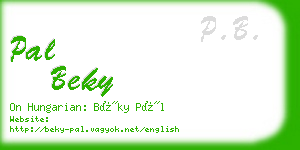 pal beky business card